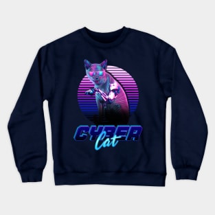 Cybercat Pet Cyborg cat cyberstyle 2077  Video game Crewneck Sweatshirt